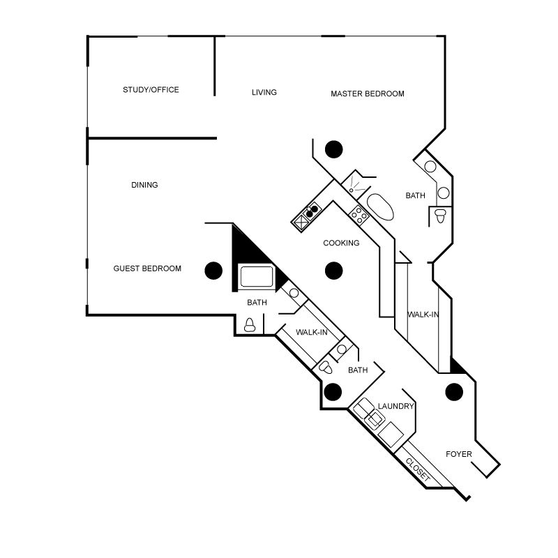 Floor plan layout diagram for c36